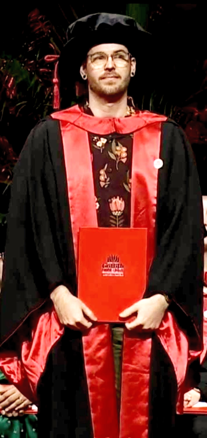 Dr. Brodie Verrall in academic dress